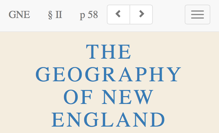 The text of Dodge’s Geography of New England appearing in one column