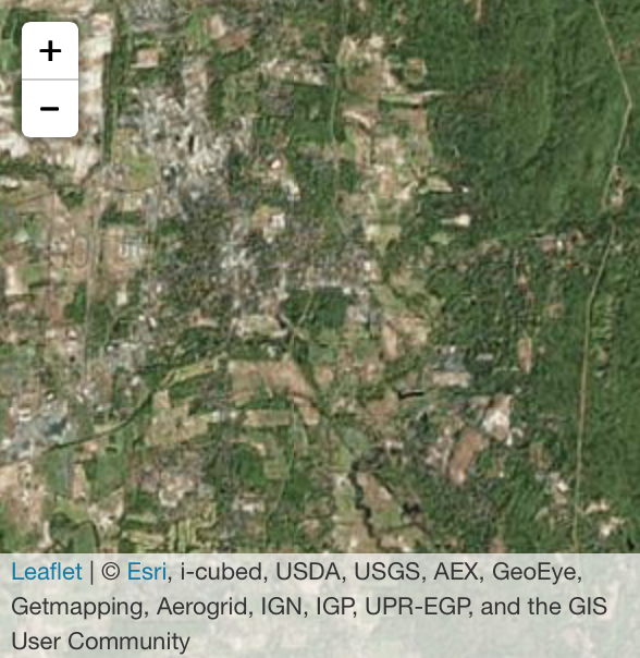 ESRI image map of Amherst